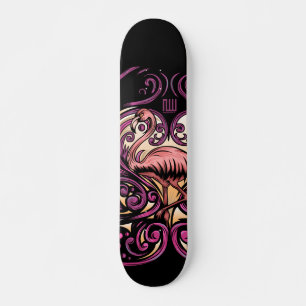 Exotisk Rosa Mini Skateboard Bräda 18,5 Cm