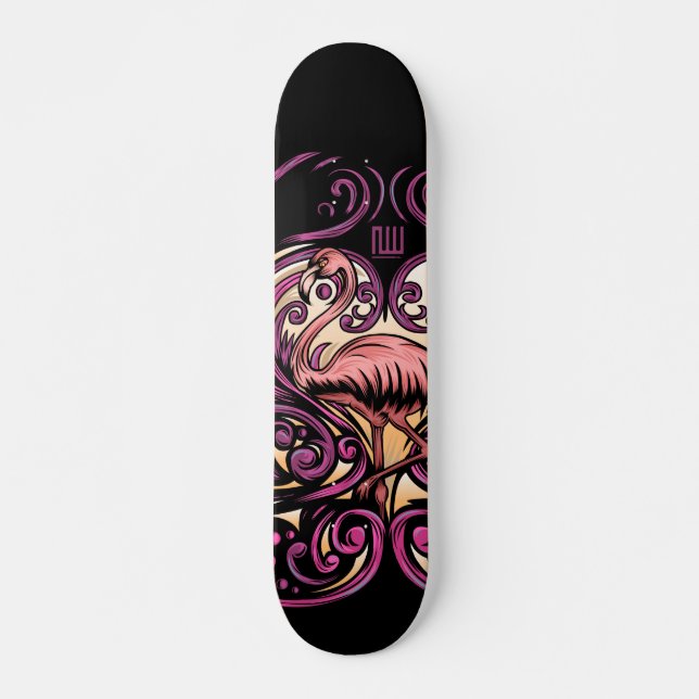 Exotisk Rosa Mini Skateboard Bräda 18,5 Cm (Framsida)