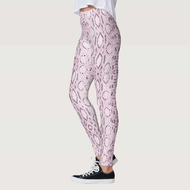 Exotisk Rosa Snakeskin Leggings (Vänster)