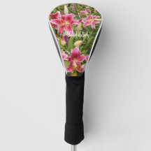 Exotisk Rosa Tiger Lily Golf Head Cover