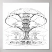 Exotisk science fiction-konst: Alien Bio-Dome Hydr