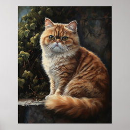 Exotisk Shorthair Cat Art-utskrift Poster