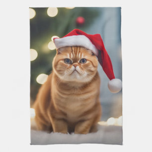 Exotisk shorthair-jul kökshandduk