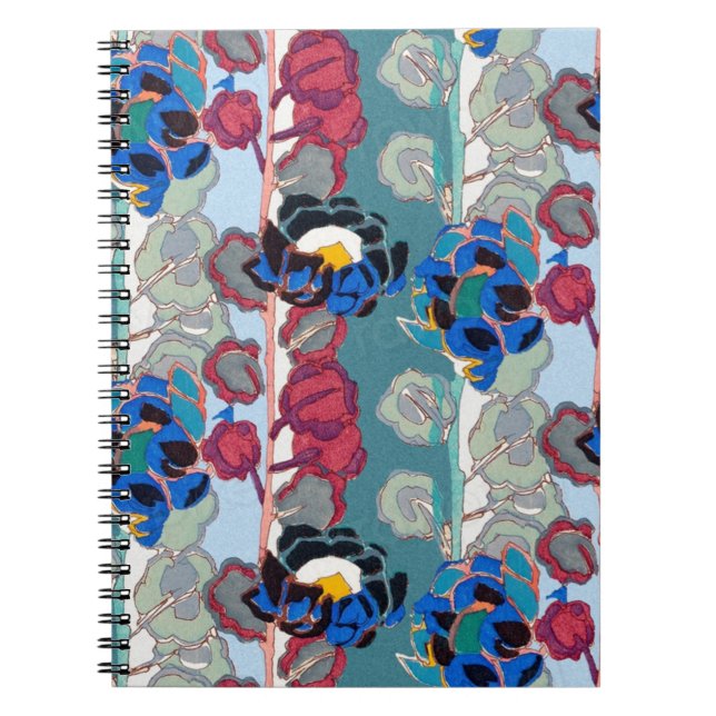 Exotisk, sömlös blombakgrund. anteckningsbok (Framsidan)