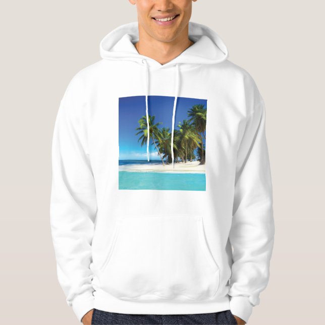 Exotisk strand dekorativ kudde hoodie (Framsida)