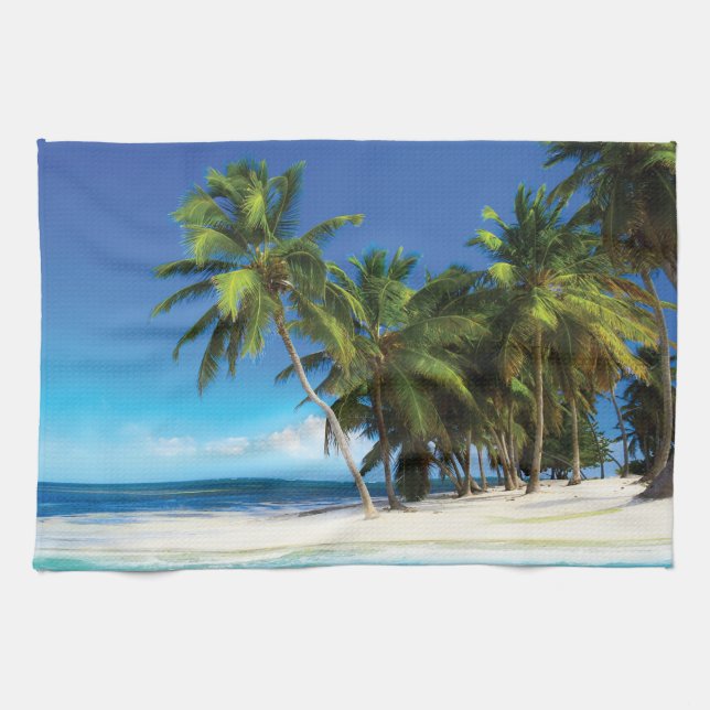 Exotisk strand dekorativ kudde kökshandduk (Horisontell)