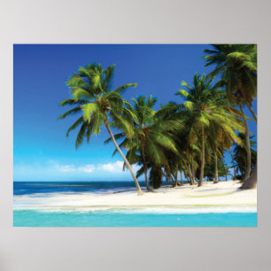 Exotisk strand dekorativ kudde poster