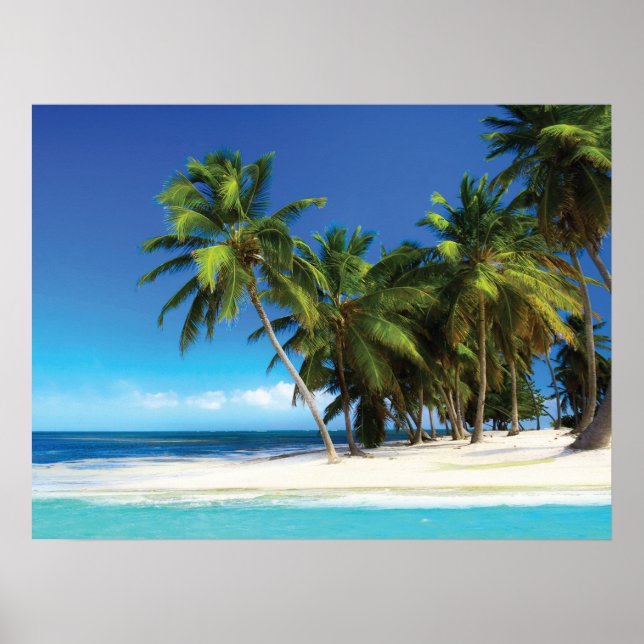 Exotisk strand dekorativ kudde poster (Framsidan)