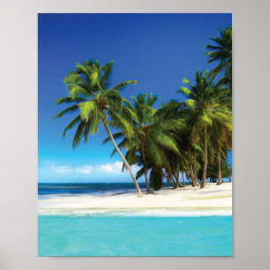 Exotisk strand dekorativ kudde poster