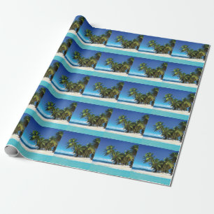 Exotisk strand dekorativ kudde presentpapper