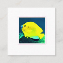 Exotisk trefleckig Flagfin ängelfisk - Vibrant Tro Fyrkantigt Visitkort
