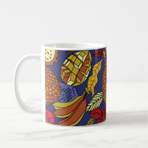 Exotisk tropisk blandning av frukter. Typ av Brigh Kaffemugg