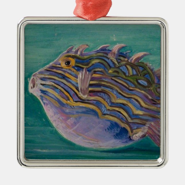 Exotisk tropisk fisk (undervatten) (Marianne North Julgransprydnad Metall (Framsidan)