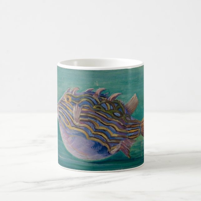 Exotisk tropisk fisk (undervatten) (Marianne North Kaffemugg (Center)