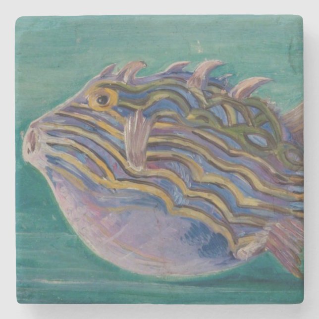 Exotisk tropisk fisk (undervatten) (Marianne North Stenunderlägg (Framsidan)