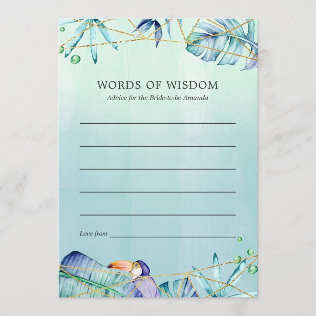 Exotisk tropisk geometrisk Möhippa Rådkort (Framsida)