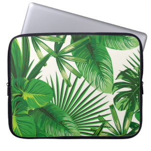 Exotisk tropiska naturliga gröntar löv sammansättn laptop fodral