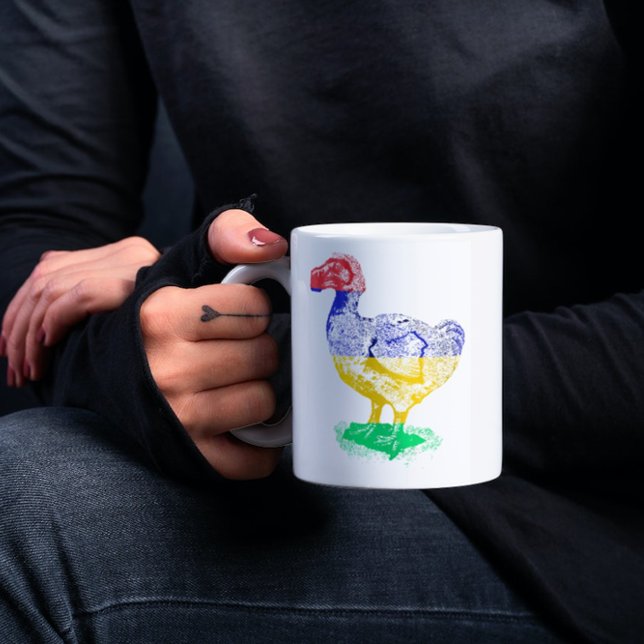Exotisk Utdöda Dodo Bird Illustration Mauritius Kaffemugg (Skapare uppladdad)