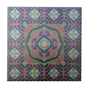 Exotisk vintage belägger med tegel design kakelplatta