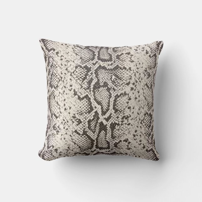 Exotisk vit för Snakeskin mönster | Kudde (Framsida)