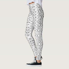 Exotisk vit Snakeskin Leggings