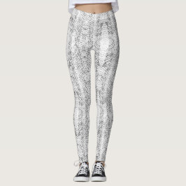 Exotisk vit Viper Snakeskin Leggings