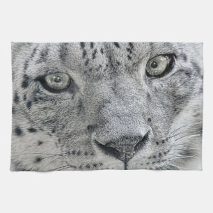 Exotisk vitsnöLeopard Kökshandduk
