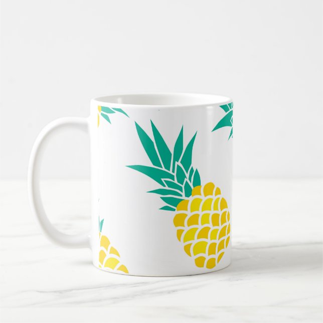 Exotiska ananas: Gult Delight. Kaffemugg (Vänster)