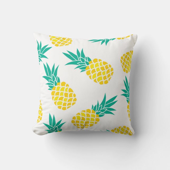 Exotiska ananas: Gult Delight. Kudde (Framsida)