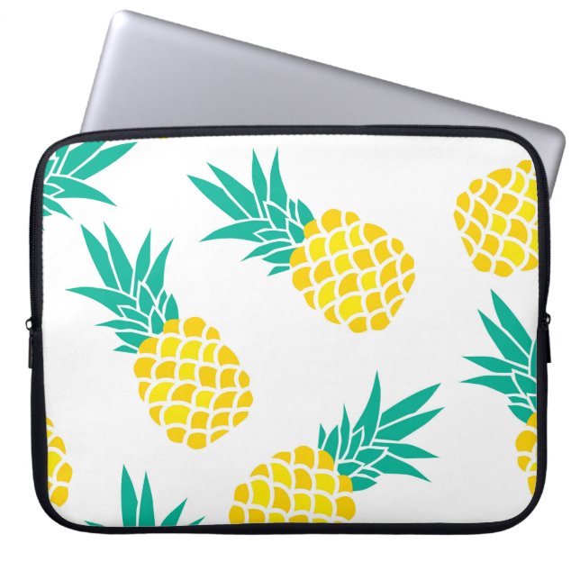 Exotiska ananas: Gult Delight. Laptop Fodral (Framsidan)