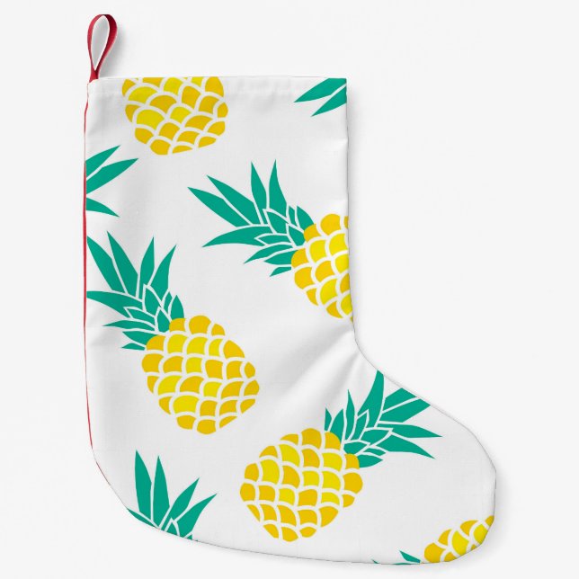 Exotiska ananas: Gult Delight. Liten Julstrumpa (Framsidan)