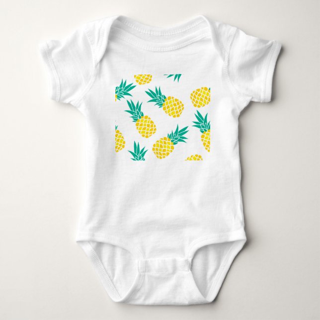 Exotiska ananas: Gult Delight. T Shirt (Framsida)