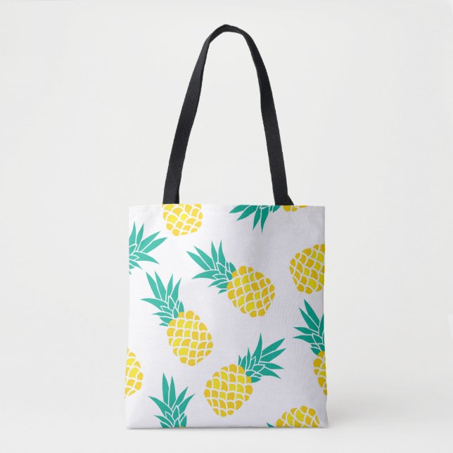 Exotiska ananas: Gult Delight. Tygkasse (Framsida)