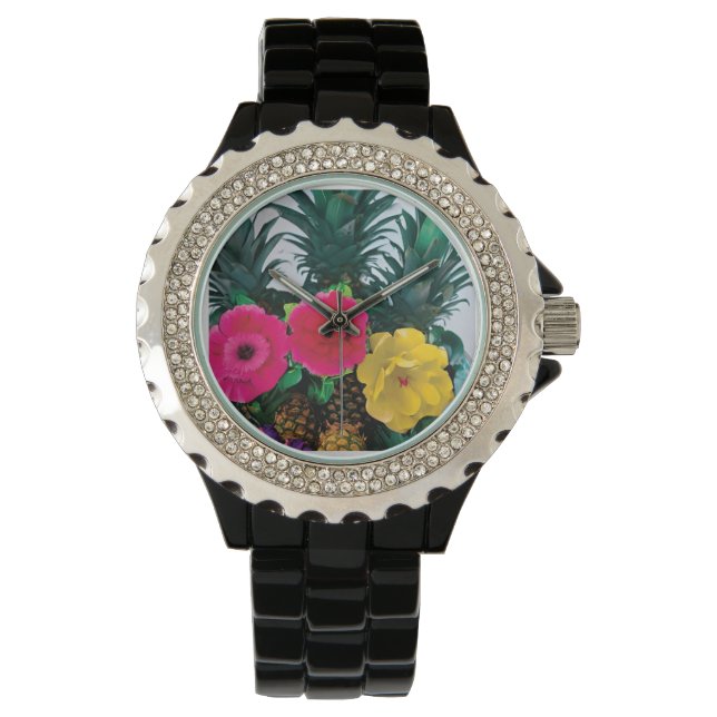 Exotiska blommor armbandsur (Framsida)