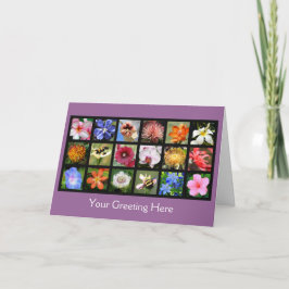 Exotiska blommor från Värld runt Kort