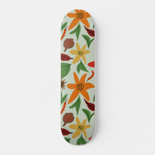 Exotiska blommor mini skateboard bräda 18,5 cm