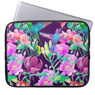 Exotiska blommor och fåglar laptop fodral
