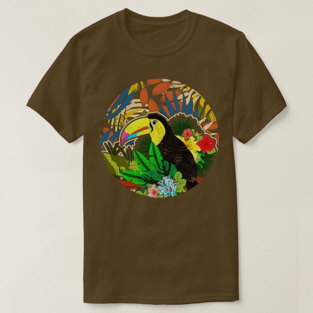 Exotiska blommor Ornitholog Bird Watcher Exotic B T Shirt (Design framsida)