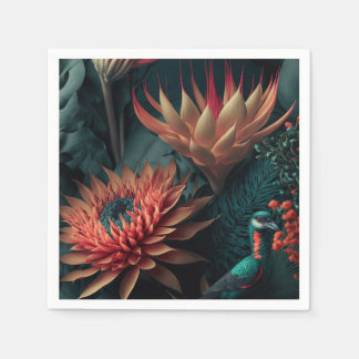Exotiska blommor. pappersservett