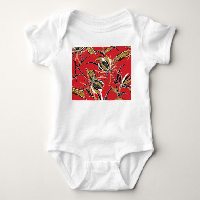 Exotiska blommor: Polka Dot-Vintagen T Shirt (Framsida)