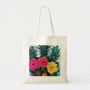 Exotiska blommor tygkasse