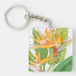 Exotiska blommor, vattenfärg