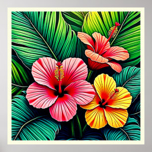 Exotiska blomsterträdgårdsdrommar poster