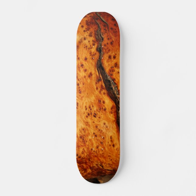 EXOTISKA BURLWOOD AVBILDAR SKATEBOARDEN MINI SKATEBOARD BRÄDA 18,7 CM (Framsida)