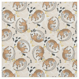 Exotiska djur neutral ton tyg