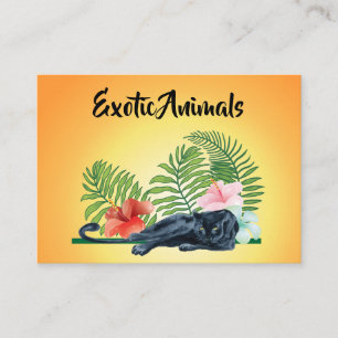 Exotiska djur visitkort