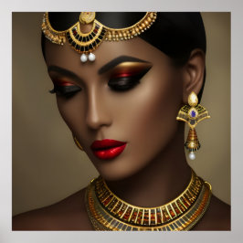 Exotiska egyptiska juveler vackra kvinnor guld pär poster