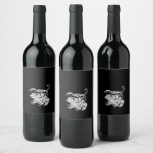 Exotiska Elixirs: Skorpion & Frog Vin Collection Vinflaska Etikett