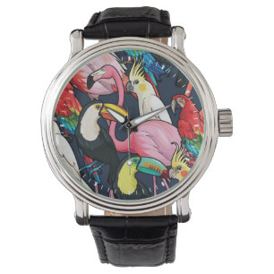 Exotiska fåglar armbandsur