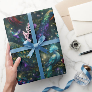 Exotiska Fåglar Fantasy Luxe Presentpapper